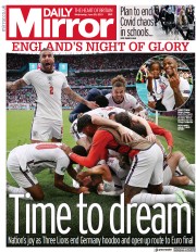 Daily Mirror () Newspaper Front Page for 30 June 2021