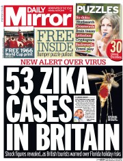 Daily Mirror () Newspaper Front Page for 30 July 2016