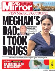 Daily Mirror () Newspaper Front Page for 30 July 2018