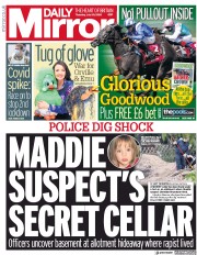 Daily Mirror () Newspaper Front Page for 30 July 2020