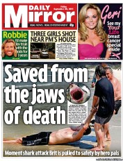 Daily Mirror () Newspaper Front Page for 30 September 2011