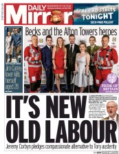 Daily Mirror () Newspaper Front Page for 30 September 2015
