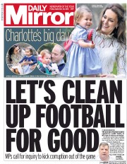 Daily Mirror () Newspaper Front Page for 30 September 2016