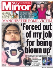 Daily Mirror () Newspaper Front Page for 30 September 2017