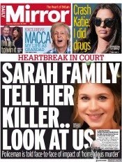 Daily Mirror () Newspaper Front Page for 30 September 2021