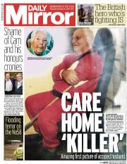 Daily Mirror () Newspaper Front Page for 31 December 2015