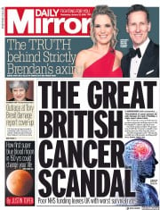 Daily Mirror () Newspaper Front Page for 31 January 2018