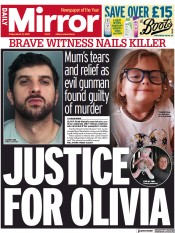 Daily Mirror () Newspaper Front Page for 31 March 2023