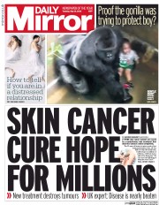 Daily Mirror () Newspaper Front Page for 31 May 2016