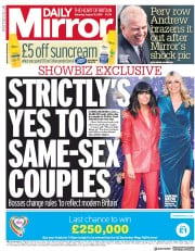 Daily Mirror () Newspaper Front Page for 31 August 2019