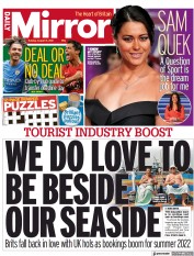 Daily Mirror () Newspaper Front Page for 31 August 2021