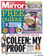 Daily Mirror () Newspaper Front Page for 3 October 2020