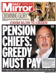 Daily Mirror () Newspaper Front Page for 3 November 2016
