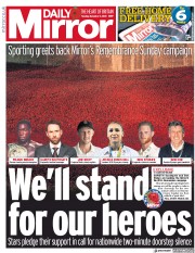 Daily Mirror () Newspaper Front Page for 3 November 2020