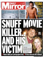 Daily Mirror () Newspaper Front Page for 3 December 2013