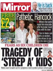 Daily Mirror () Newspaper Front Page for 3 December 2022