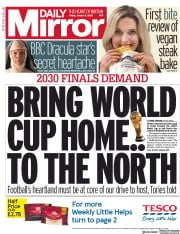 Daily Mirror () Newspaper Front Page for 3 January 2020