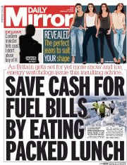 Daily Mirror () Newspaper Front Page for 3 February 2015