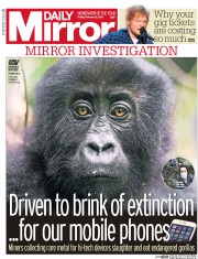 Daily Mirror () Newspaper Front Page for 3 February 2017