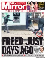 Daily Mirror () Newspaper Front Page for 3 February 2020