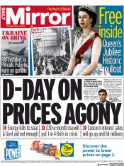 Daily Mirror () Newspaper Front Page for 3 February 2022