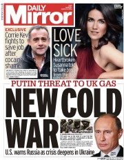 Daily Mirror () Newspaper Front Page for 3 March 2014