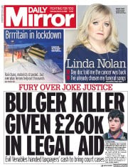 Daily Mirror () Newspaper Front Page for 3 March 2018