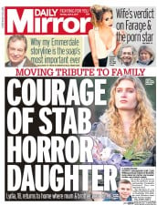 Daily Mirror () Newspaper Front Page for 3 April 2017
