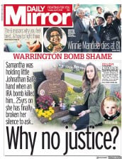 Daily Mirror () Newspaper Front Page for 3 April 2018