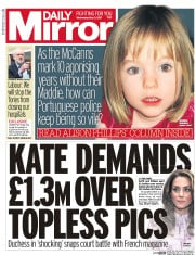 Daily Mirror () Newspaper Front Page for 3 May 2017