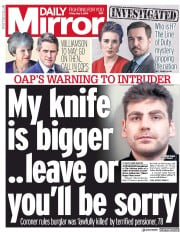 Daily Mirror () Newspaper Front Page for 3 May 2019