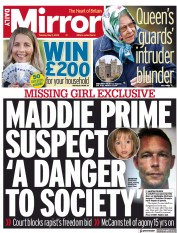 Daily Mirror () Newspaper Front Page for 3 May 2022