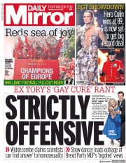 Daily Mirror () Newspaper Front Page for 3 June 2019