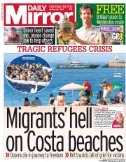Daily Mirror () Newspaper Front Page for 3 July 2017
