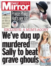 Daily Mirror () Newspaper Front Page for 3 August 2017