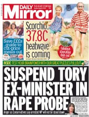 Daily Mirror () Newspaper Front Page for 3 August 2020