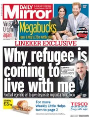 Daily Mirror () Newspaper Front Page for 3 September 2020