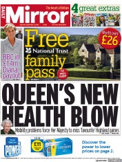 Daily Mirror () Newspaper Front Page for 3 September 2022