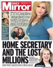 Daily Mirror () Newspaper Front Page for 4 October 2016