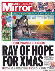 Daily Mirror () Newspaper Front Page for 4 November 2020