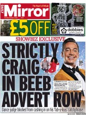Daily Mirror () Newspaper Front Page for 4 December 2021