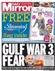 Daily Mirror () Newspaper Front Page for 4 January 2020