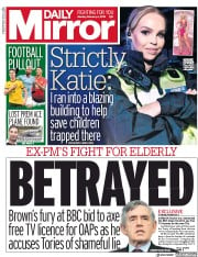 Daily Mirror () Newspaper Front Page for 4 February 2019