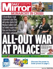 Daily Mirror () Newspaper Front Page for 4 March 2021
