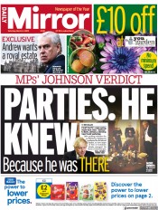 Daily Mirror () Newspaper Front Page for 4 March 2023