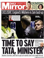 Daily Mirror () Newspaper Front Page for 4 April 2016