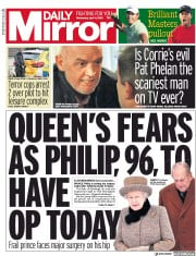 Daily Mirror () Newspaper Front Page for 4 April 2018