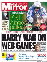 Daily Mirror () Newspaper Front Page for 4 April 2019