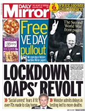 Daily Mirror () Newspaper Front Page for 4 May 2020