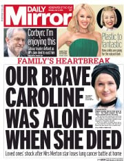 Daily Mirror () Newspaper Front Page for 4 July 2016